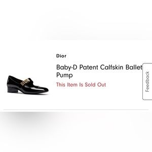 Dior
Baby-D Patent Calfskin Ballet Pump